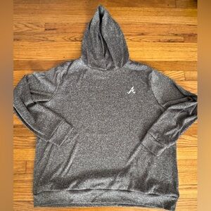 Antigua Atlanta Braves Charcoal Knit Pullover